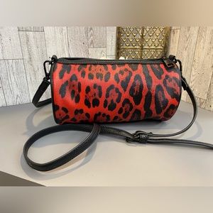 Steve Madden Red and Black Leopard Shoulder Bag